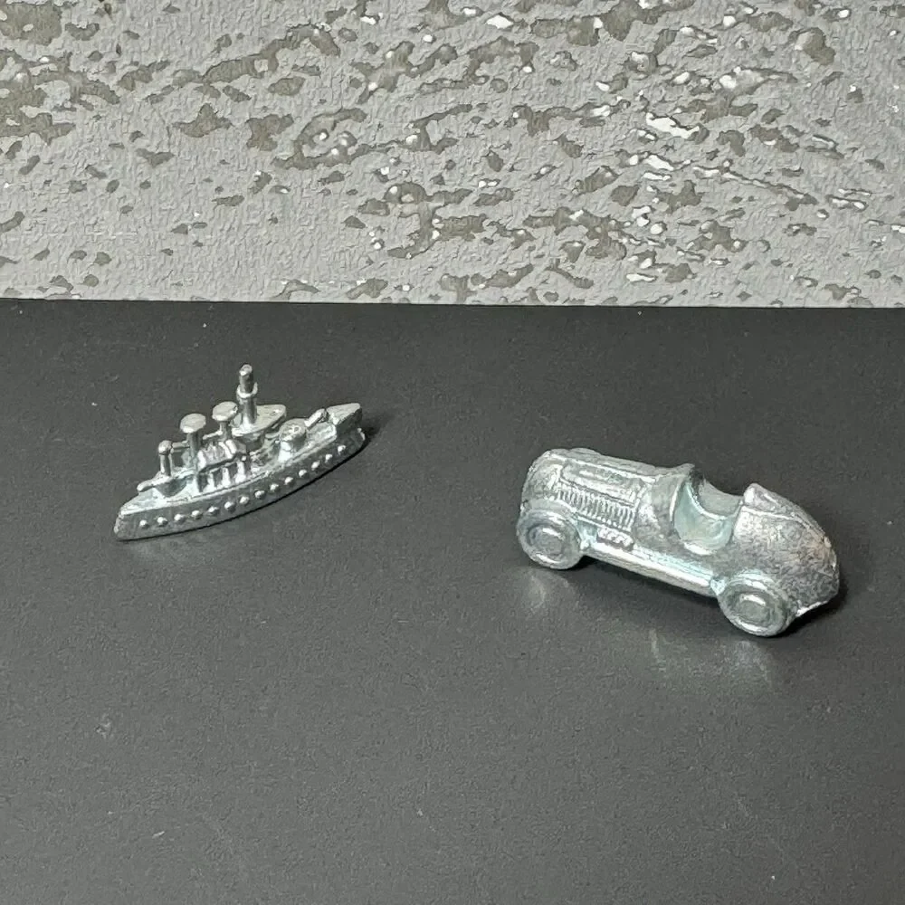2008 Monopoly Replacement Metal Tokens Complete Set of 8 Original Hasbro Pieces